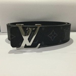 Silver Louis Vuitton Reversible black Belt
